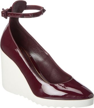 Valentino Rockstud 100 Patent Wedge Pump