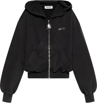 The Attico Felpa con zip - Nero