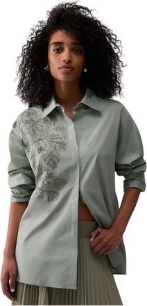Liu Jo Camicia oversize con ricamo - female - Liu Jo - Shirts - Green - M - Blouses & Shirts