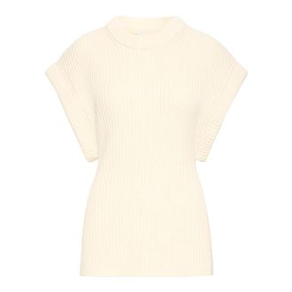 Ichi Jersey de cuello redondo - Knitwear - Mujer - Blanco - XS