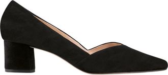 H&ouml;gl Elegante Velours Pumps met Bedekte Blockhak - Dames - Pumps - Zwart - 36 EU - Schoenen