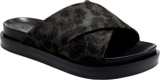 Aerosoles Linney Slide Sandal Leopard Green LINNEY-649 Womens