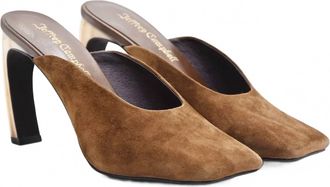 Jeffrey Campbell Womens Zentra Suede Block Heel In Coffee