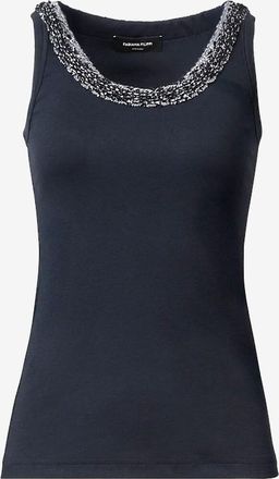 Fabiana Filippi Top mit Rundhalsausschnitt aus Jersey mit Pailletten
