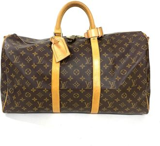 Louis Vuitton Brown Monogram Canvas Boston Bag (Pre-Owned)