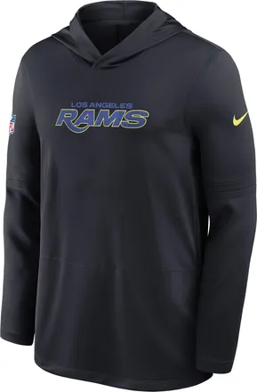 Nike Los Angeles Rams Rivalries Collection Sideline Nike Mens Dri-FIT NFL Long-Sleeve Hooded Top in Blue | 03B94FA9X-3NZ