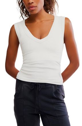 Free People Bittersweet Rib Essential Tank in White at Nordstrom, Size X-Small