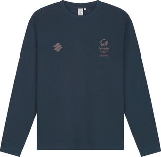 Law Of The Sea Mazu Long Sleeve Artwork T-Shirt - Heren - Tops - Blauw - Maat: M Katoen
