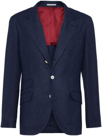 Brunello Cucinelli Linnen blazer - Blauw