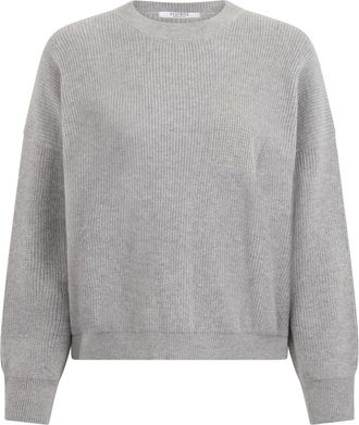 PESERICO Trui met ronde hals - Dames - Ronde hals truien - Grijs - L - Wol - Truien & Vesten