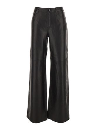 Michael Kors Pants With Belt Loops In Leather