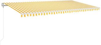 vidaXL Vidaxl - Toldo Retr&aacute;ctil Autom&aacute;tico Amarillo Y Blanco 600x350 Cm