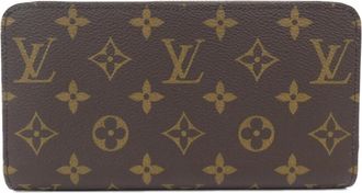 Louis Vuitton Brown Coated Canvas Long Wallet (Bi-Fold) (Pre-Owned)