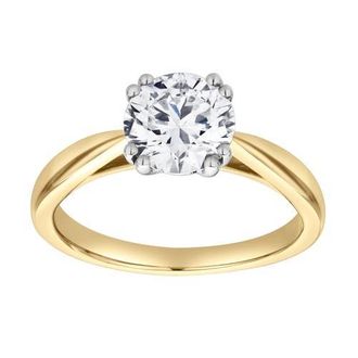 LuvMyJewelry Velora 14K Gold Round Lab Grown Diamond Solitaire Ring - 1.5 Ct in 14K Yellow Gold at Nordstrom, Size 5.5