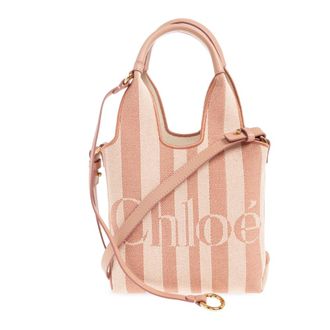 Chlo&eacute; Handbags, female, Pink, Size: ONE SIZE Stripy Mini Bag