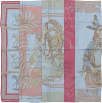 Herm&egrave;s Pre-owned Scarves, female, Multicolor, Size: ONE SIZE Pre-owned Carre en Carres Scarf