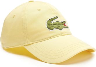Lacoste Mens RK9871 Herringbone Big Baseball Cap - Yellow - One Size