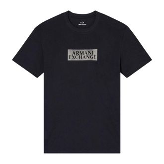 A|X Armani Exchange Jersey T-shirt met logo - Heren - T-shirts - Zwart - 2XL - Katoen - Tops