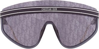 Dior DIORCLUB M2U Silver Mirrored Blue Star Monogram Shield Ladies Sunglasses CD40079U 91X 00