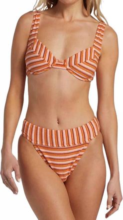 Billabong Tides Terry Aruba Bikini Bottom In Orange