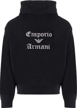 Emporio Armani Katoenen Hoodie Met Logo - Heren - Hoodies - Zwart - M - Katoen - Hoodies & sweatvesten