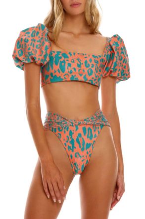 Agua Bendita Womens Calista Balam Bikini Top In Orange