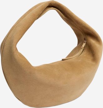 Khaite Womens Hobo Bag Olivia Beige Baby Calfskin Leather Shoulder
