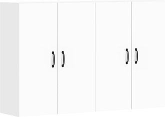 vidaXL Vidaxl - Armarios de pared 2 uds madera de ingeniería blanco