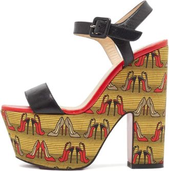 Christian Louboutin Sandali con plateau 65mm - Nero