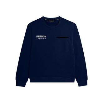 Freddy Felpa girocollo in baby french terry con taschino zip