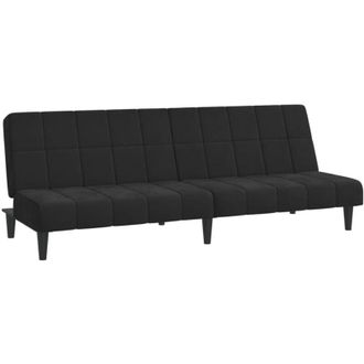 vidaXL Sof&aacute; Cama De 2 Plazas Terciopelo Negro Vidaxl