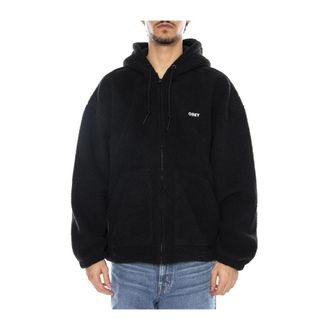 Obey Giacca Sherpa - Heren - Jassen - Zwart - XL - Polyester - Jassen
