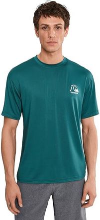 Quiksilver Dna Logo Short Sleeve Surf T-Shirts Mens Swimwear Mediterranea : SM, Polyester/Spandex
