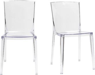 Miliboo Sillas modernas transparentes lote de 2 island