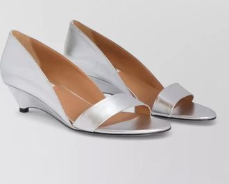 Jil Sander sandals open toe wedge heel metallic finish