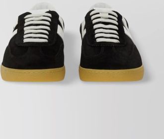 Msgm suede leather retro low-top sneakers