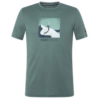 super.natural Almost Done Tee Merinoshirt f&uuml;r Herren | gr&uuml;n/ various