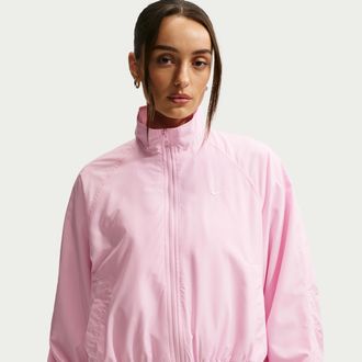 Nike Womens Nike Sportswear Oversized UV Track Jacket in Pink | IO1473-663