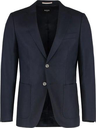 BOSS Giacca monopetto con revers a lancia - Blu