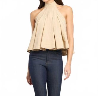 Cinq &agrave; Sept Jagger Top In Khaki