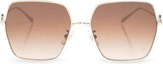Tory Burch Miller Oversized Vierkante Zonnebril - Dames - Zonnebrillen - Bruin - 58 MM - Accessoires