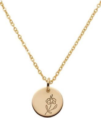 Made by Mary February Birth Flower Necklace in Gold Filled at Nordstrom, Size Medium