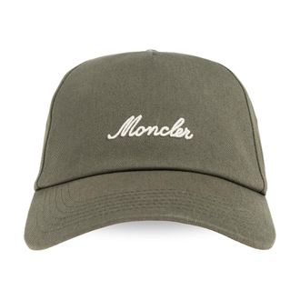 Moncler Baseball Cap - Heren - Petten - Groen - ONE Size - Katoen - Accessoires