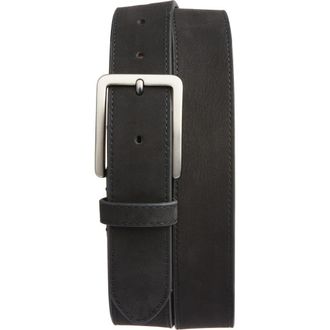 Nordstrom Richard Nubuck Leather Belt in Black at Nordstrom, Size 34