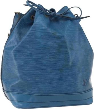 Louis Vuitton Pre-owned Bucket Bag - Dames - Vintage Tas - Blauw - ONE Size - Leer - Vintage