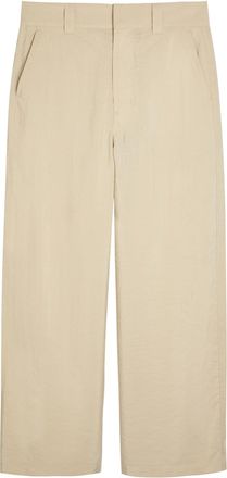 Christophe Lemaire Wide-leg Silk-blend Trousers - Off White - 50 (IT50 / L)