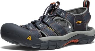 Keen Mens Newport H2 Closed Toe Water Sandals, India Ink/Rust, 13