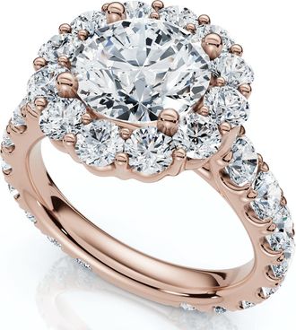 Pompeii3 Certified 4 1/4Ct Diane Diamond Engagement Ring 14k Gold or Platinum Lab Grown