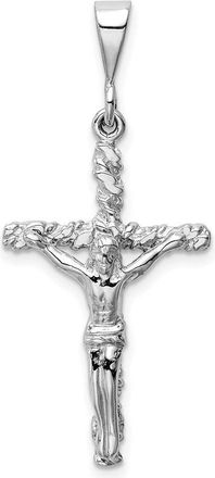 Diamond2Deal 14k White Gold Crucifix Charm