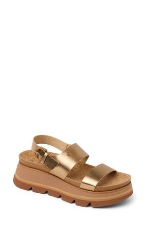 Reef Vista Luxe Liah Slingback Platform Sandal in Sunset Bronze at Nordstrom, Size 11